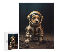 Puzzles 500 PCS pour Adultes Cosmonaut Dog Adolescents Puzzles Jeu Manuel Découpe De Précision Aide À Stimuler Le Cerveau 500 PCS