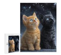 Puzzles 500 PCS pour Adultes Cute Kitten Duo Puzzles pour Adolescents Activités Familiales Défi Éducatif Jeu Stimulant Et Divertissement en Famille 500 PCS