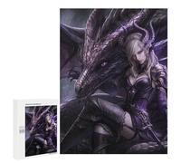 Puzzles 500 PCS pour Adultes Dragon Queen Armor Fantasy Artwork Puzzles pour Adolescents Activités Familiales Défi Éducatif Jeu Stimulant Et Divertissement en Famille 500 PCS