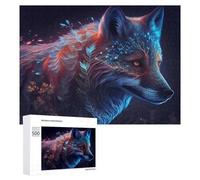 Puzzles 500 PCS pour Adultes Enchanted Wolf Mystical Artwork Puzzle, Jouet, Décoration Murale, mais Amusant Et Humoristique, Cadeau d'anniversaire Unique 500 PCS