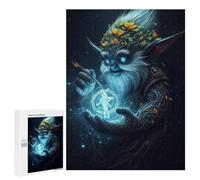 Puzzles 500 PCS pour Adultes Fantasy Wizard Holding Magic Circle Puzzles pour Adolescents Activités Familiales Défi Éducatif Jeu Stimulant Et Divertissement en Famille 500 PCS