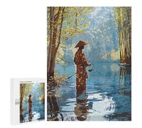 Puzzles 500 PCS pour Adultes Fishing in The Lake Adolescents Puzzles Jeu Manuel Découpe De Précision Aide À Stimuler Le Cerveau 500 PCS
