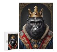 Puzzles 500 PCS pour Adultes Gorilla King Adolescents Puzzles Jeu Manuel Découpe De Précision Aide À Stimuler Le Cerveau 500 PCS