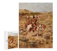 Puzzles 500 PCS pour Adultes Indians in Battle Adolescents Puzzles Jeu Manuel Découpe De Précision Aide À Stimuler Le Cerveau 500 PCS