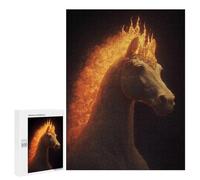 Puzzles 500 PCS pour Adultes Magical Fire Horse Artwork Puzzles pour Adolescents Activités Familiales Défi Éducatif Jeu Stimulant Et Divertissement en Famille 500 PCS