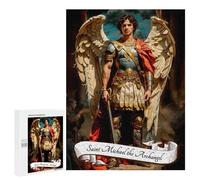 Puzzles 500 PCS pour Adultes Saint Archangel Michael Adolescents Puzzles Jeu Manuel Découpe De Précision Aide À Stimuler Le Cerveau 500 PCS
