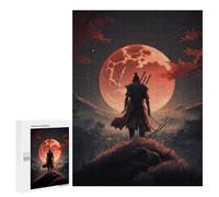 Puzzles 500 PCS pour Adultes Samurai Moonlit Journey Puzzle Anti-Stress pour Toute La Famille - Idée Cadeau pour Toute La Famille 500 PCS