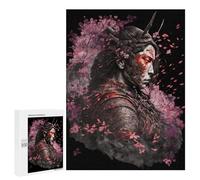 Puzzles 500 PCS pour Adultes Samurai Warrior with Cherry Blossoms-5 Puzzles pour Adolescents Activités Familiales Défi Éducatif Jeu Stimulant Et Divertissement en Famille 500 PCS