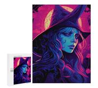 Puzzles 500 PCS pour Adultes Witch's Enchanted Night Puzzle, Jouet, Décoration Murale, mais Amusant Et Humoristique, Cadeau d'anniversaire Unique 500 PCS