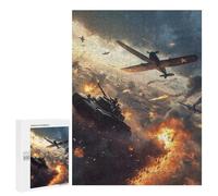Puzzles 500 PCS pour Adultes WWII Tank & Plane Battle Adolescents Puzzles Jeu Manuel Découpe De Précision Aide À Stimuler Le Cerveau 500 PCS