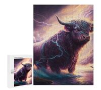 Puzzles 500 PCS Thundering Bull Nature's Power -1 Puzzles pour Adolescents Jeux Relaxants Défi Difficile Cadeaux Uniques d'anniversaire Et De Noël 500 PCS