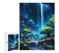 Puzzles 500 PCS Veiled Forest Cascade Puzzles pour Adolescents Jeux Relaxants Défi Difficile Cadeaux Uniques d'anniversaire Et De Noël 500 PCS