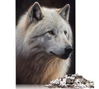 Puzzles 500 pièces Loup Arctique Puzzles en Bois pour Adultes et Plus de 18 Ans Jeu intellectuel 500 pièces (52 x 38 cm)