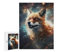 Puzzles 500 pièces pour adolescents Galactic Fox Majesty Puzzles pour Adultes Jeux de Relaxation UNE Œuvre d'art pour Anniversaire, Noël 500 pièces