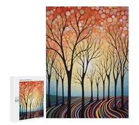 Puzzles 500 pièces pour adolescents Whimsical Forest Sunset Puzzles pour adultes Jeux de relaxation Difficile Défi d'apprentissage exigeant 500 pièces