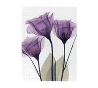 Puzzles 500 pièces pour Adultes Familles Jeu de Puzzle pour Toute la Famille Puzzles stimulants,Fleurs d'espoir Violet Lavande