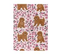 Puzzles 500 pièces pour Adultes Familles Jeu de Puzzle pour Toute la Famille Puzzles stimulants,Ruby Cavoodle Cavapoo Race de Chien Cerise