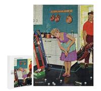 Puzzles 500 pièces pour adultes Golf dans la cuisine Puzzles pour adolescents Jouets Décoration murale Décoration parfaite Difficile à résoudre 500 pièces