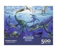 Puzzles 500 pièces pour Adultes, Monde des Dinosaures, Puzzles en Bois pour Adultes, décoration d'intérieur, Cadeaux de Vacances, 500 pièces (52 x 38 cm)