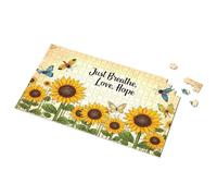 Puzzles 500 pièces pour adultes tournesols et papillons : Just Breathe, Love, Hope, Eurographics Puzzles 1000 pièces Cadeaux de Pâques (1000 pièces)