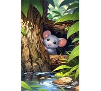 Puzzles 520 Pièces Adultes Arbres Hamsters Lac, Jeu de Patience et de Réflexion, Jeu éducatif Défi Jouets 520 Pièces Puzzles pour Adultes 52 x 38 cm