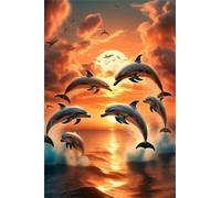 Puzzles 520 Pièces Adultes Océan des Dauphins 52 x 38 cm Jeu Educatif Puzzle Impossible Puzzle Adultes 520 Pièces Puzzles