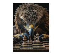 Puzzles 52x38cm/1000pcs Eagle Chess Casse-tête pour Adultes, Jeu De Réflexion, pour S'amuser en Famille, Cadeaux d'anniversaire Et De Noël Uniques 52x38cm/1000pcs