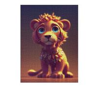 Puzzles 52x38cm/1000pcs pour Adolescents Adorable Lion Cub Artwork Puzzles pour Adultes Jeux Relaxants Qui Améliorent La Mémoire, Parfaits comme Cadeaux pour Toute La Famille 52x38cm/1000pcs