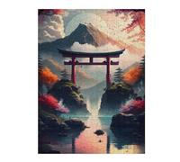 Puzzles 52x38cm/1000pcs pour Adolescents Amazing Landscape Torii Puzzles pour Adultes Jeux De Détente Découpe De Précision Défi À Compléter 52x38cm/1000pcs