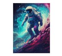 Puzzles 52x38cm/1000pcs pour Adolescents Astronaut in Space Surfer Puzzles À Monter Soi-même, Jouets De Course À La Main, Une Offre Idéale comme Cadeau pour Toute La Famille 52x38cm/1000pcs