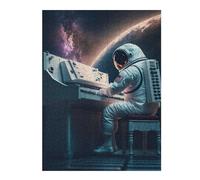 Puzzles 52x38cm/1000pcs pour Adolescents Astronaut Playing Piano in Space -1 Jeux Relaxants pour Adultes Difficile Difficile Cadeaux pour Les Amis Et La Famille 52x38cm/1000pcs