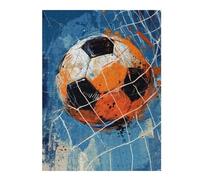 Puzzles 52x38cm/1000pcs pour Adolescents Ball in Net Soccer Puzzle pour Adultes, Jouet, Décoration Murale, pour S'amuser en Famille, Défi À Relever 52x38cm/1000pcs