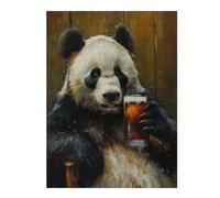 Puzzles 52x38cm/1000pcs pour Adolescents Beer Drinking Panda Puzzles À Monter Soi-même, Jouets De Course À La Main, Une Offre Idéale comme Cadeau pour Toute La Famille 52x38cm/1000pcs