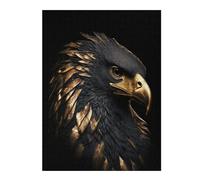 Puzzles 52x38cm/1000pcs pour Adolescents Black and Gold Eagle Puzzle Jeux De Famille Décoration Intérieure Cadeaux Anti-Stress 52x38cm/1000pcs