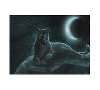 Puzzles 52x38cm/1000pcs pour Adolescents Black Panther Under The Moonlit Sky Puzzles pour Adultes, Jouet, Décoration Murale, Une Œuvre d'art, Défi Éducatif 52x38cm/1000pcs