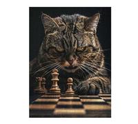 Puzzles 52x38cm/1000pcs pour Adolescents Cat Chess Puzzle Jeux De Famille Décoration Intérieure Cadeaux Anti-Stress 52x38cm/1000pcs