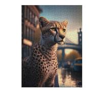 Puzzles 52x38cm/1000pcs pour Adolescents Cheetah in Europe Puzzles À Monter Soi-même, Jouets De Course À La Main, Une Offre Idéale comme Cadeau pour Toute La Famille 52x38cm/1000pcs