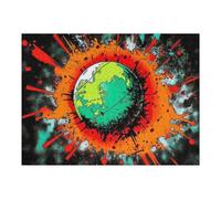 Puzzles 52x38cm/1000pcs pour Adolescents Colorful Earth Splash Artwork Puzzles pour Adultes Jeux Relaxants Qui Améliorent La Mémoire, Parfaits comme Cadeaux pour Toute La Famille 52x38cm/1000pcs