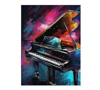 Puzzles 52x38cm/1000pcs pour Adolescents Colorful Piano Artwork Puzzles pour Adultes Jeu Manuel pour S'amuser en Famille Cadeaux Anti-Stress 52x38cm/1000pcs