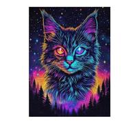 Puzzles 52x38cm/1000pcs pour Adolescents Cosmic Cat Puzzle Adulte Jeu Manuel D'assemblage De Motifs pour Les Jeux 52x38cm/1000pcs