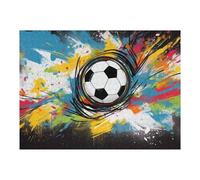 Puzzles 52x38cm/1000pcs pour Adolescents Dynamic Soccer Ball Artwork -1 Puzzle Adulte Jeu Manuel Décoration Parfaite Aide À Exercer Le Cerveau 52x38cm/1000pcs