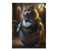 Puzzles 52x38cm/1000pcs pour Adolescents Fat Cat Stylish Suit Puzzles À Monter Soi-même, Jouets De Course À La Main, Une Offre Idéale comme Cadeau pour Toute La Famille 52x38cm/1000pcs