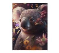 Puzzles 52x38cm/1000pcs pour Adolescents Floral Flowers Koala Puzzles pour Adultes Jeu Manuel Améliore La Mémoire pour Les Joueurs 52x38cm/1000pcs