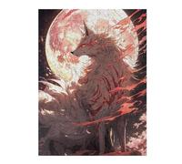 Puzzles 52x38cm/1000pcs pour Adolescents Full Moon Sakura Kitsune Puzzles pour Adultes Jeux De Détente Découpe De Précision Défi À Compléter 52x38cm/1000pcs