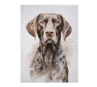 Puzzles 52x38cm/1000pcs pour Adolescents German Pointer Portrait Puzzles À Monter Soi-même, Jouets De Course À La Main, Une Offre Idéale comme Cadeau pour Toute La Famille 52x38cm/1000pcs