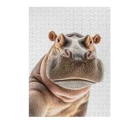 Puzzles 52x38cm/1000pcs pour Adolescents Hippo Selfie Puzzles pour Adultes Jeux De Société pour S'amuser en Famille Un pour Les Jeux 52x38cm/1000pcs
