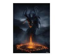Puzzles 52x38cm/1000pcs pour Adolescents Infernal Wyrm - Summoned Flame of The Abyss Puzzles pour Adolescents - Jeu Manuel - Décoration Murale - Cadeaux Anti-Stress 52x38cm/1000pcs