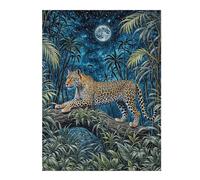 Puzzles 52x38cm/1000pcs pour Adolescents Leopard in Jungle Night Puzzles pour Adultes Décoration Murale Jouet Une Œuvre d'art Cadeaux pour Les Amis Et La Famille 52x38cm/1000pcs