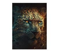 Puzzles 52x38cm/1000pcs pour Adolescents Leopard's Glowing Majesty Puzzles pour Adultes Jeu Manuel pour S'amuser en Famille Cadeaux Anti-Stress 52x38cm/1000pcs