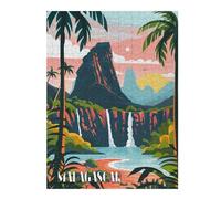 Puzzles 52x38cm/1000pcs pour Adolescents Madagascar Falls Puzzles pour Adolescents - Jeu Manuel - Décoration Murale - Cadeaux Anti-Stress 52x38cm/1000pcs